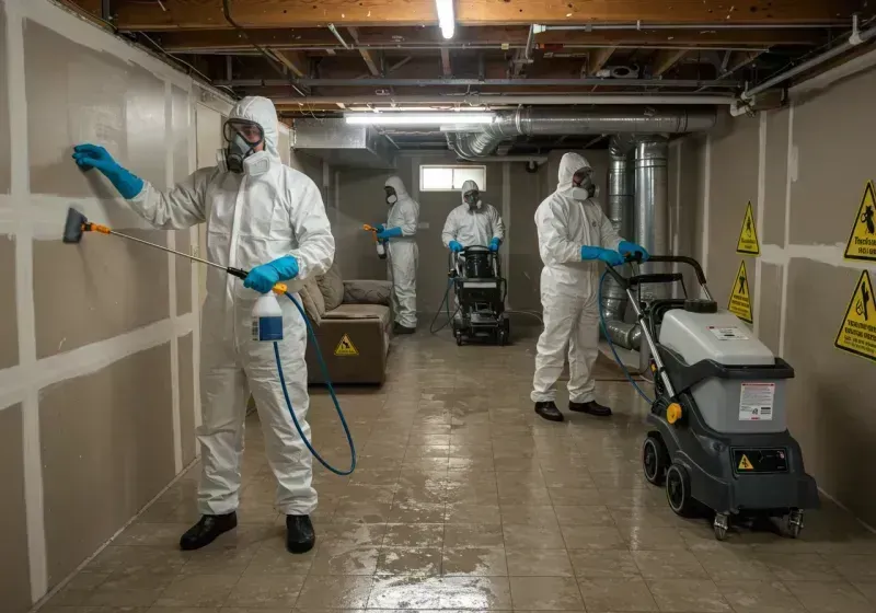 Basement Moisture Removal and Structural Drying process in Woodlawn, MD